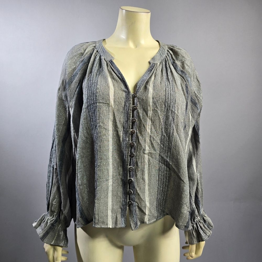 DREW Gray Blouse Top R6